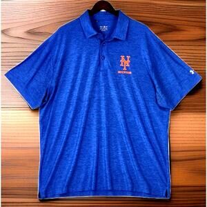 New York Mets MLB Under Armour HeatGear Fanatics Men's Shirt Blue Size 2XL